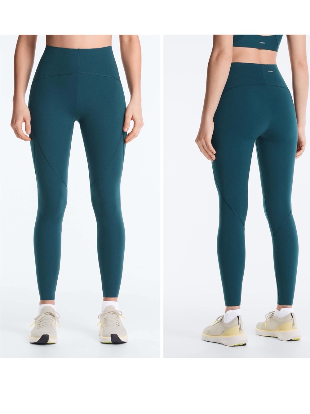 OYSHO Women’s Comfortlux High Rise Dark Ocean Blue Green Leggings